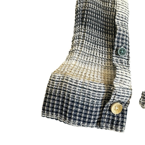 Scotch & Soda Lucky Charm Stripe Woven Waffle Button-Up Shirt Size L 100% Cotton - Picture 9 of 16